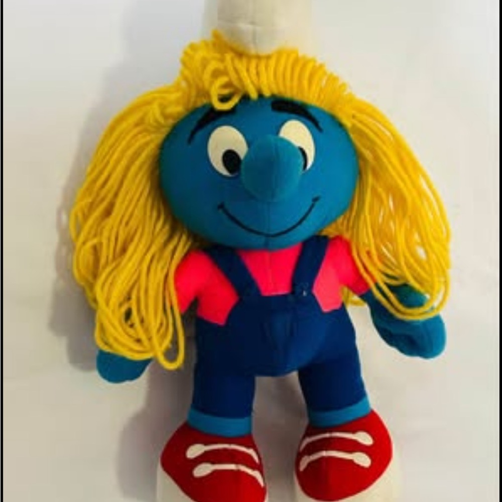 Vintage Smurfette Plush Doll